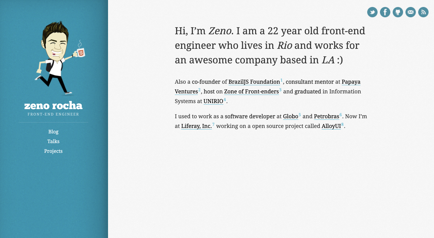 zenorocha.com V2 screenshot