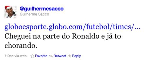 Tweet do Guilherme