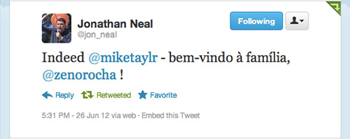 Tweet do Jonathan Neal
